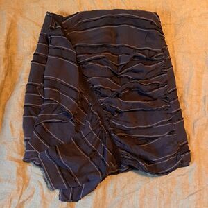 C/MEO Collective navy stripe asymmetrical ruffle mini pencil skirt XS